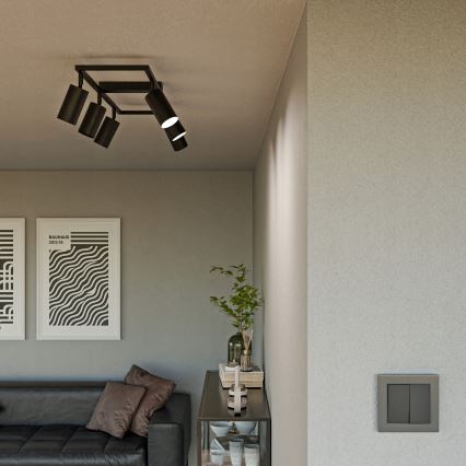 Spotlampa 6xGU10/30W/230V svart