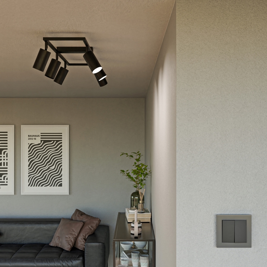 Spotlampa 6xGU10/30W/230V svart