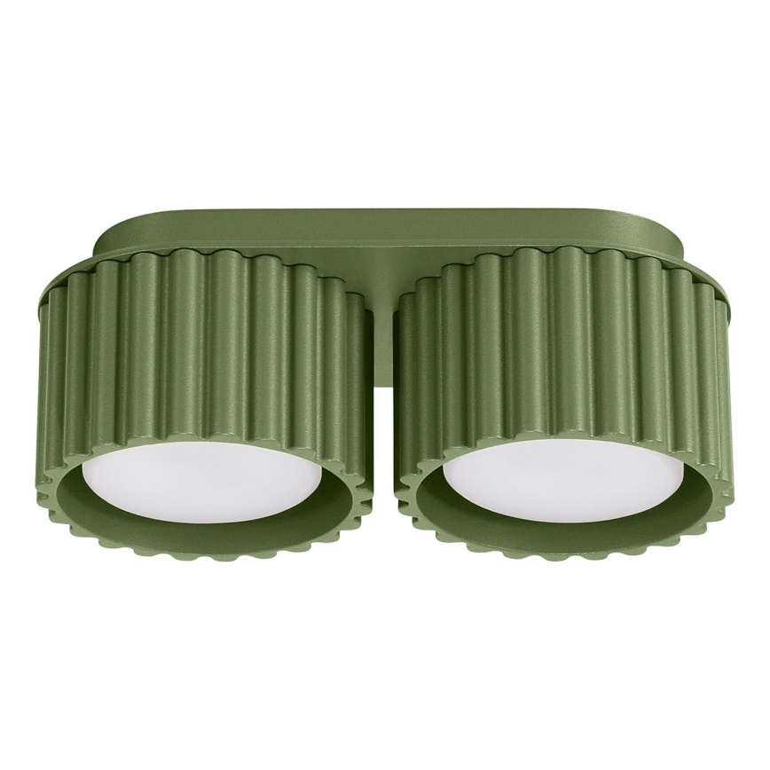 Spotlampa AURA 2xGX53/10W/230V grön
