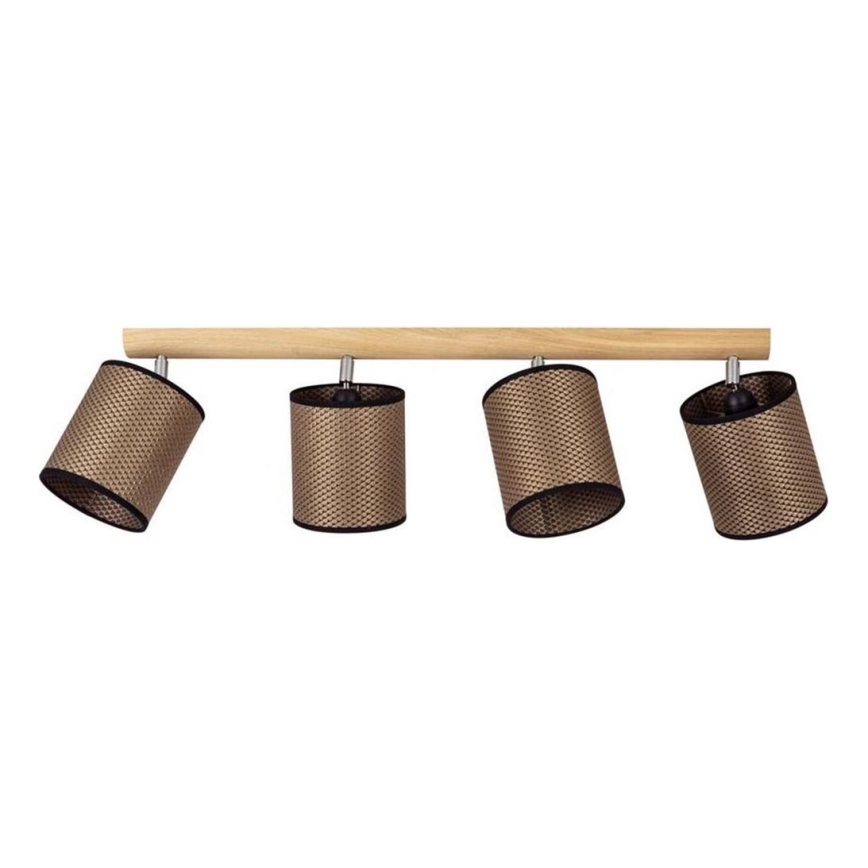 Spotlampa BENITA 4xE27/25W/230V brun/ek