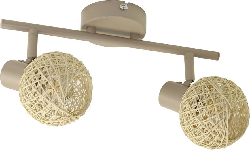 Spotlampa DEX 2xE14/10W/230V beige/krämfärgad