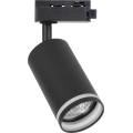 Spotlampa för 1‑fas skensystem PIPE, 1x GU10‑sockel, 10 W, 230 V, svart