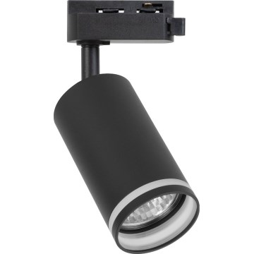 Spotlampa för 1‑fas skensystem PIPE, 1x GU10‑sockel, 10 W, 230 V, svart
