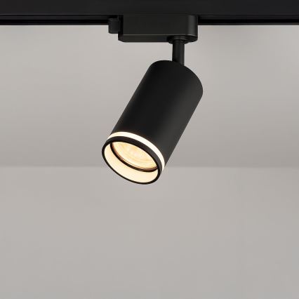Spotlampa för 1‑fas skensystem PIPE, 1x GU10‑sockel, 10 W, 230 V, svart