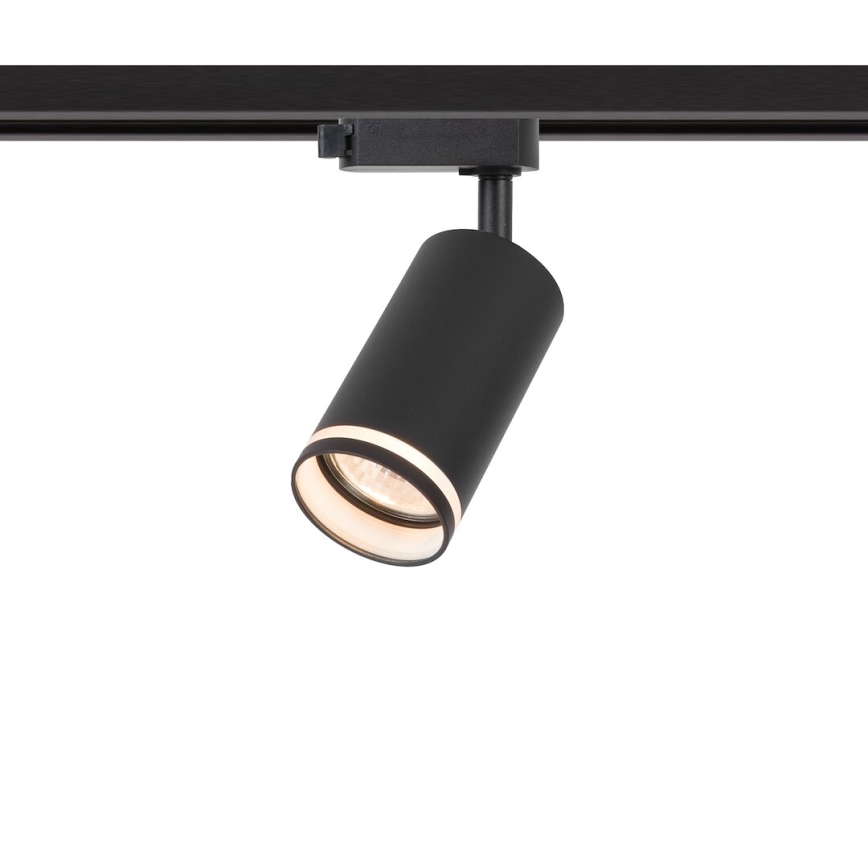 Spotlampa för 1‑fas skensystem PIPE, 1x GU10‑sockel, 10 W, 230 V, svart