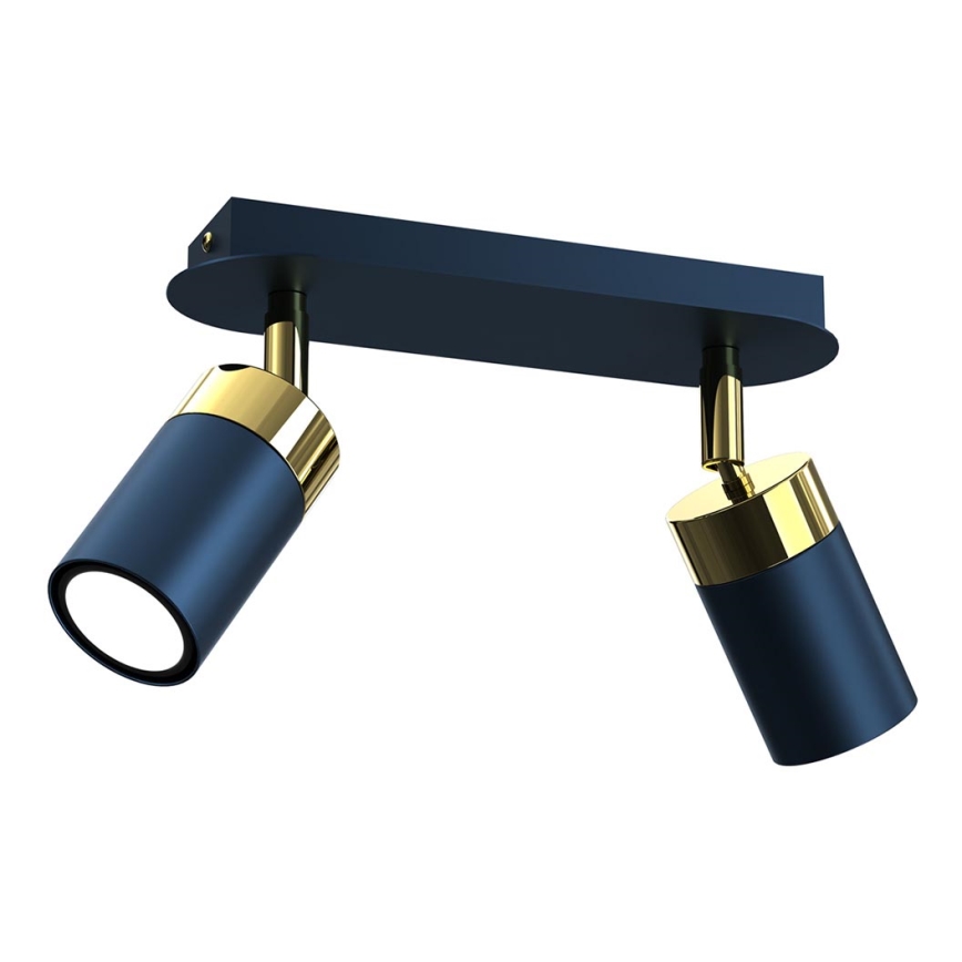 Spotlampa JOKER 2xGU10/25W/230V blå/guld