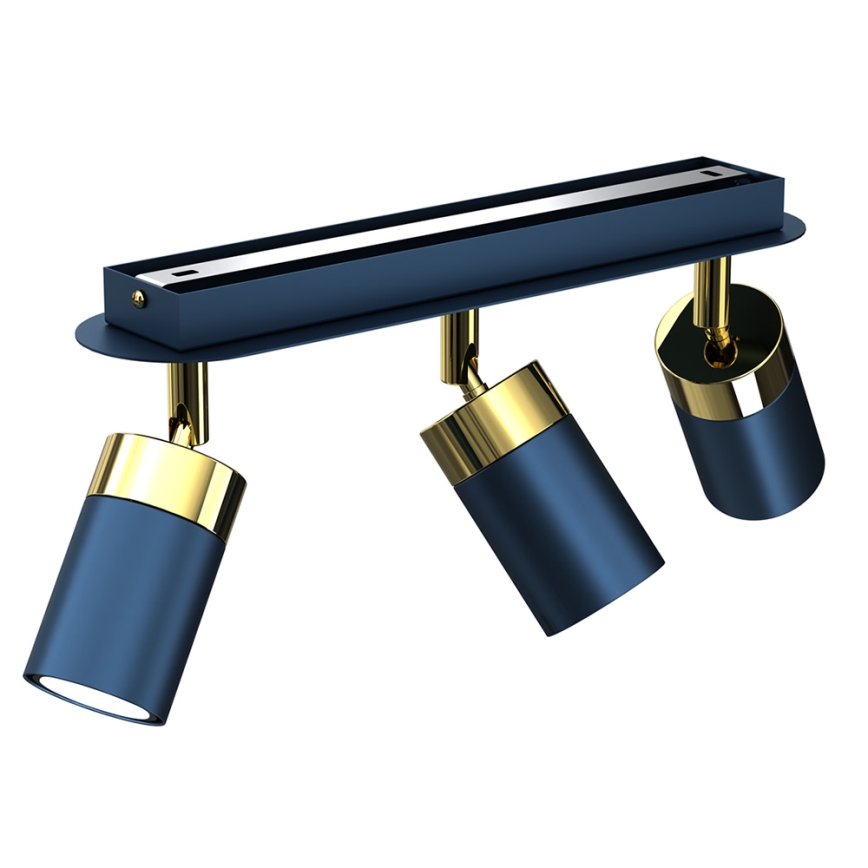 Spotlampa JOKER 3xGU10/25W/230V blå/guld