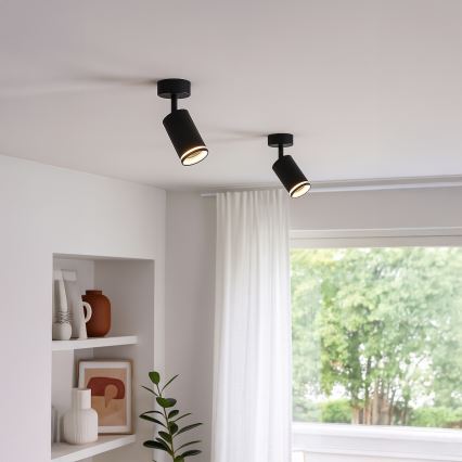 Spotlampa PIPE 1xGU10/10W/230V svart