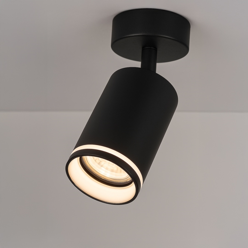 Spotlampa PIPE 1xGU10/10W/230V svart