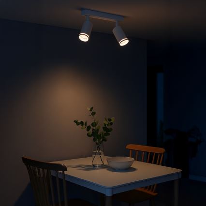 Spotlampa PIPE 2xGU10/10W/230V, vit