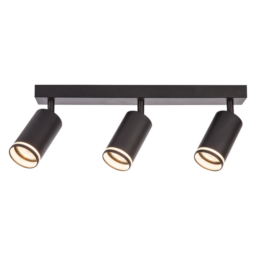 Spotlampa PIPE 3xGU10/10W/230V svart