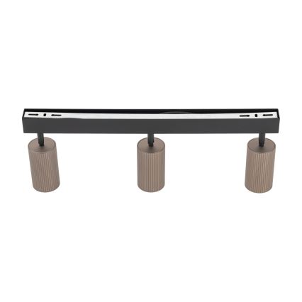 Spotlampa TUNE 3xGU10/10W/230V svart/brun