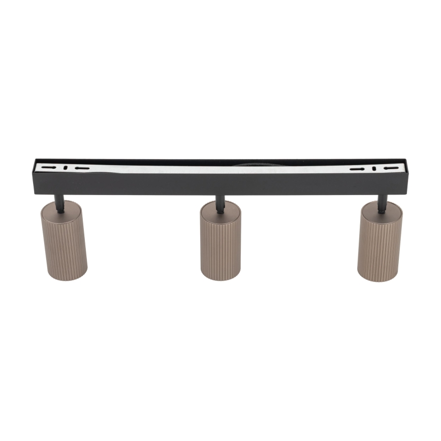 Spotlampa TUNE 3xGU10/10W/230V svart/brun