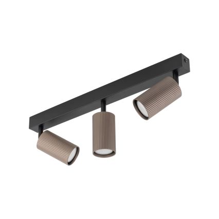 Spotlampa TUNE 3xGU10/10W/230V svart/brun