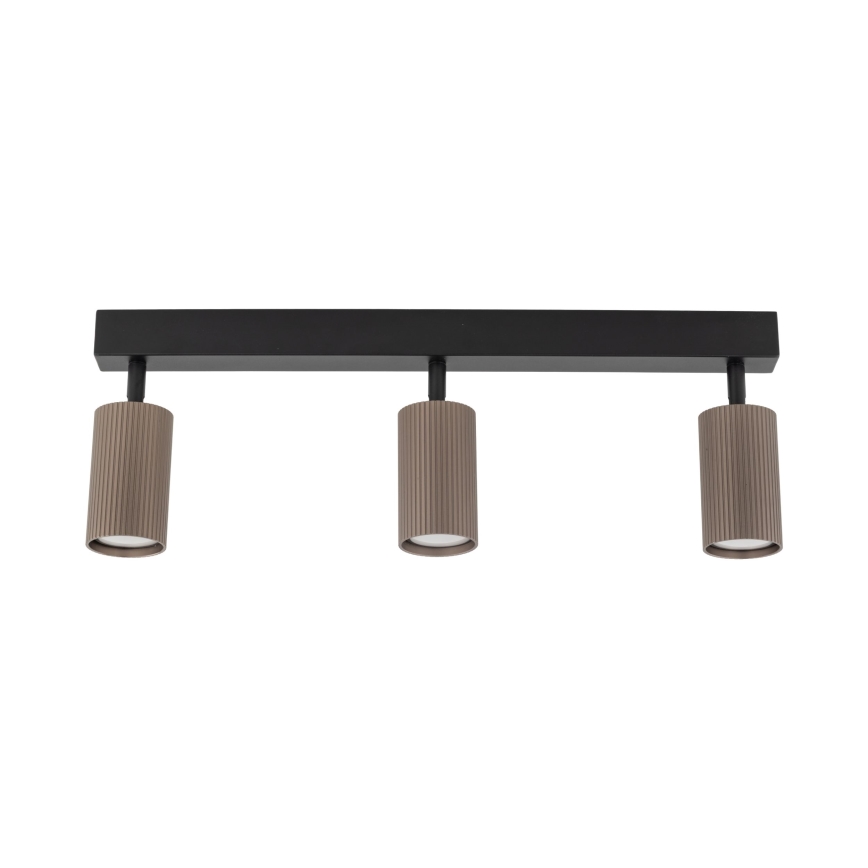 Spotlampa TUNE 3xGU10/10W/230V svart/brun