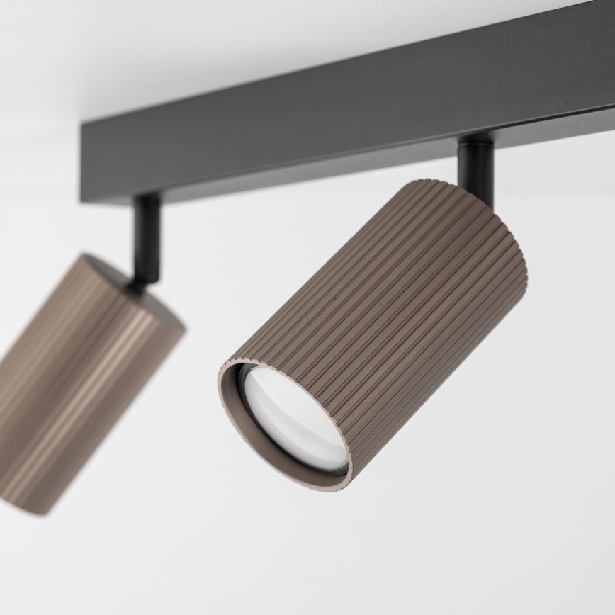 Spotlampa TUNE 3xGU10/10W/230V svart/brun