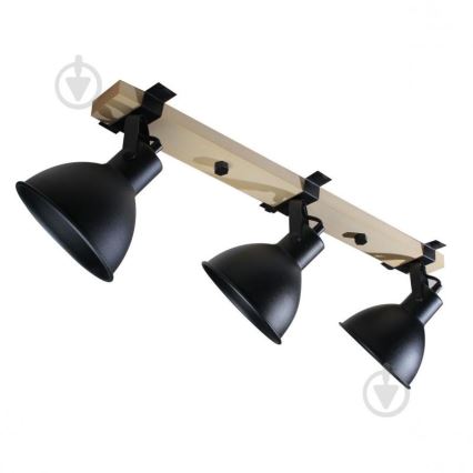 Spotlight 3xE27/40W/230V bok/svart