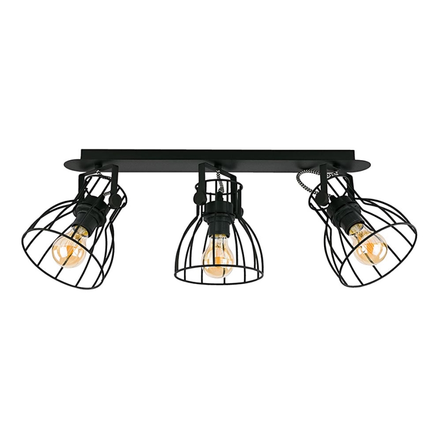 Spotlight ALANO Svart 3xE27/60W/230V