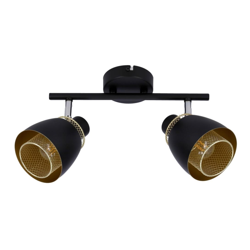 Spotlight ALEKSANDRIA 2xE14/40W/230V svart/guld