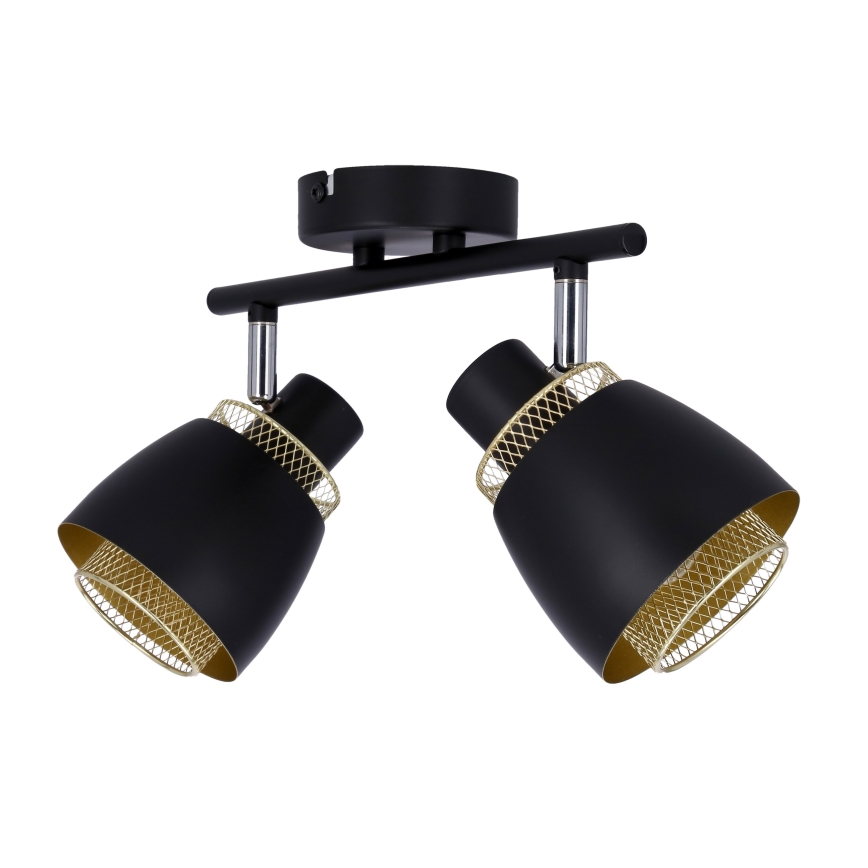 Spotlight ALEKSANDRIA 2xE14/40W/230V svart/guld