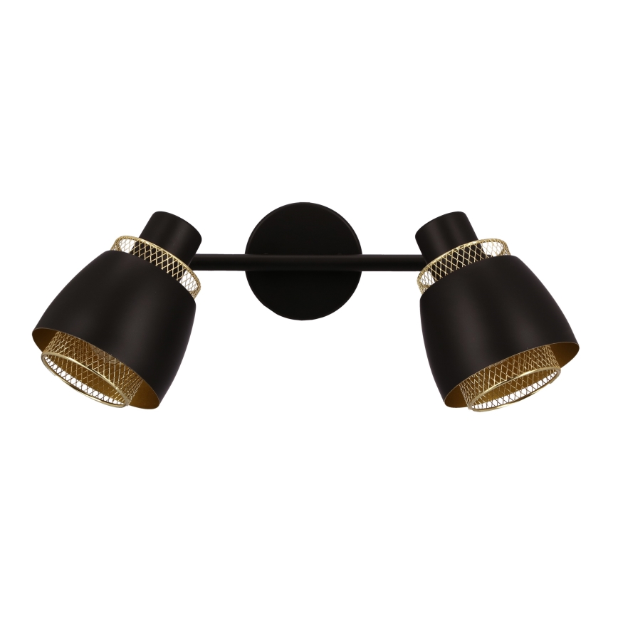 Spotlight ALEKSANDRIA 2xE14/40W/230V svart/guld