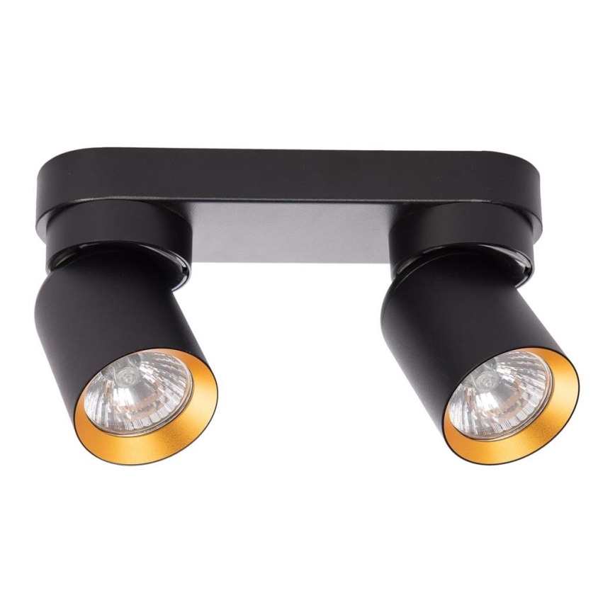 Spotlight ANDY 2xGU10/8W/230V svart/guld