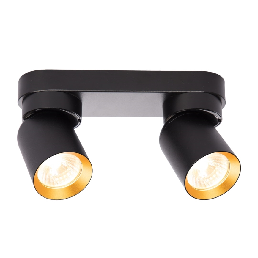 Spotlight ANDY 2xGU10/8W/230V svart/guld