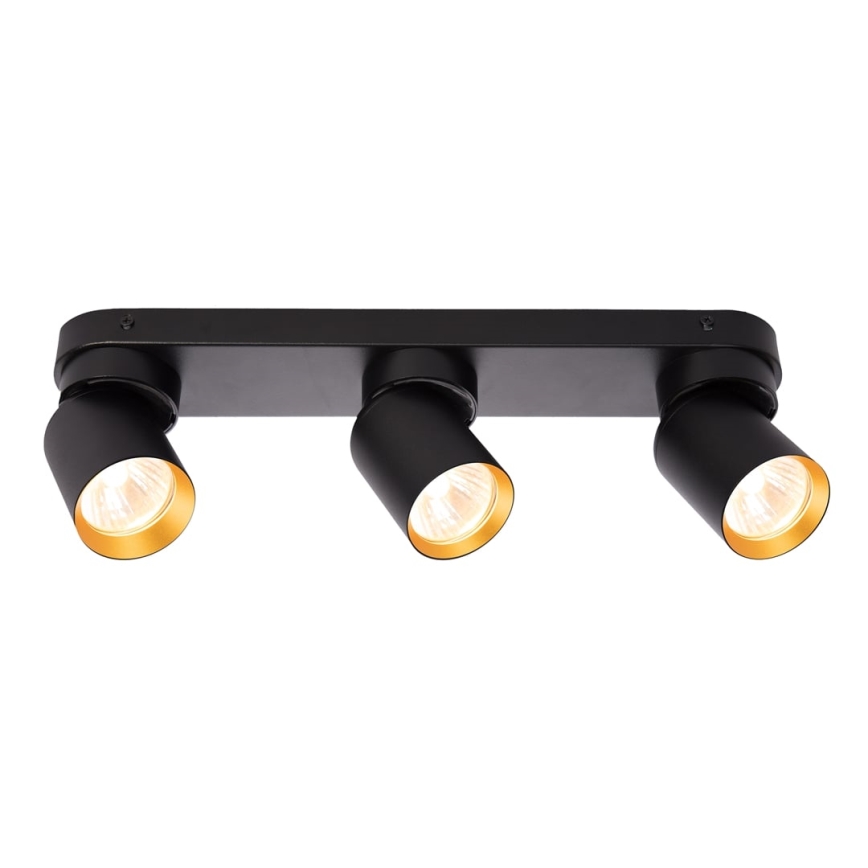 Spotlight ANDY 3xGU10/8W/230V svart/guld