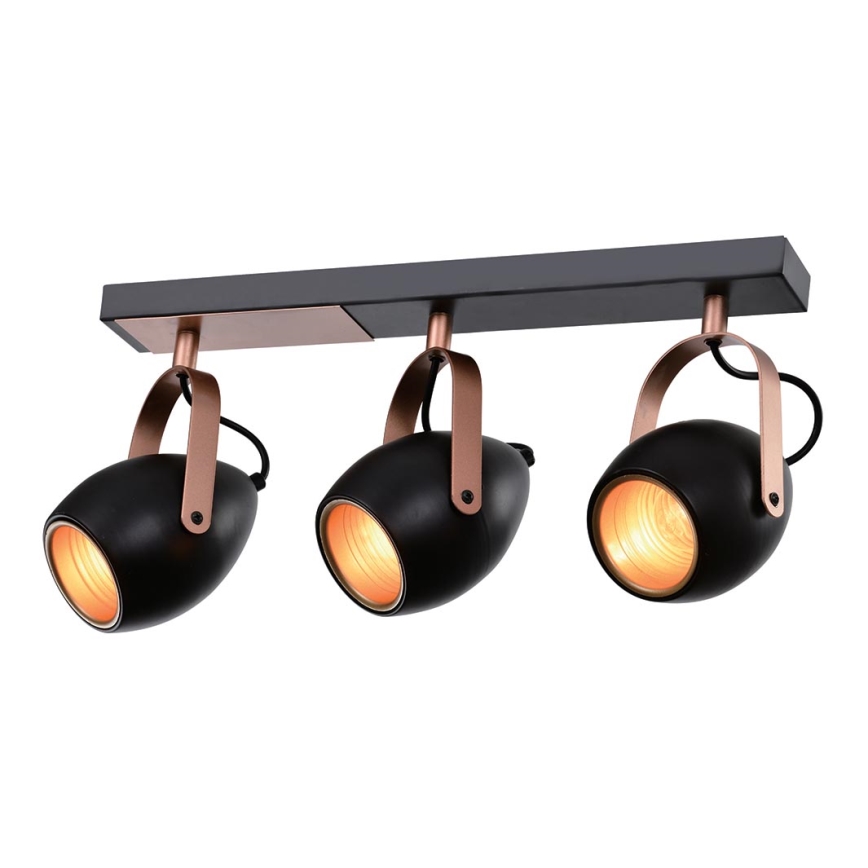 Spotlight ANICA 3xE14/40W/230V svart/koppar