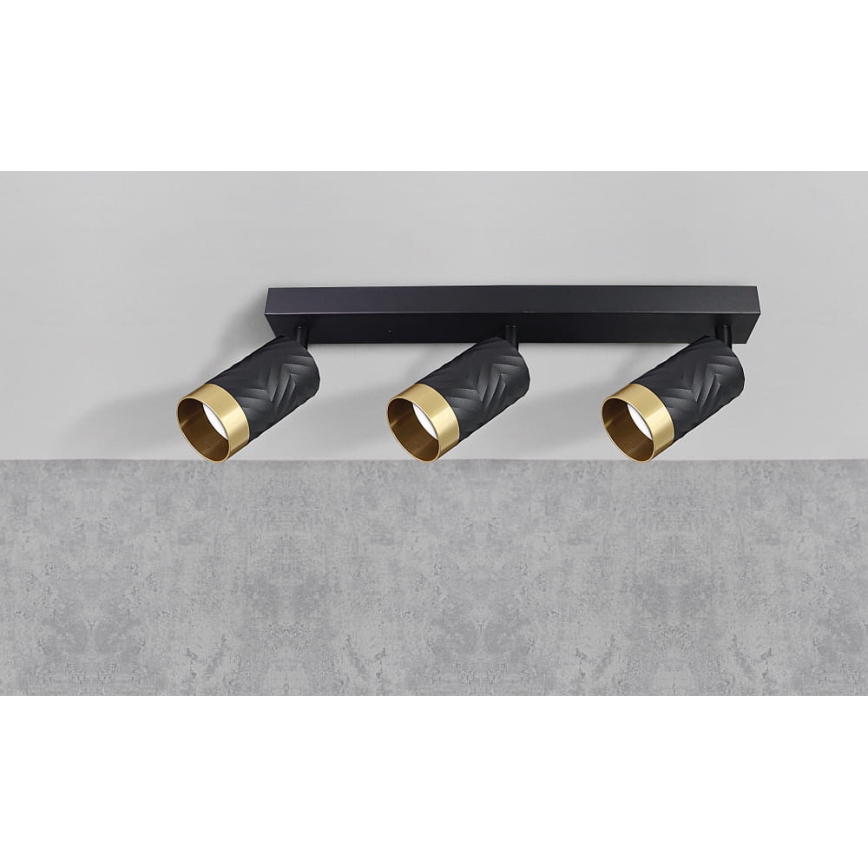 Spotlight ARRAS 3xGU10/10W/230V svart