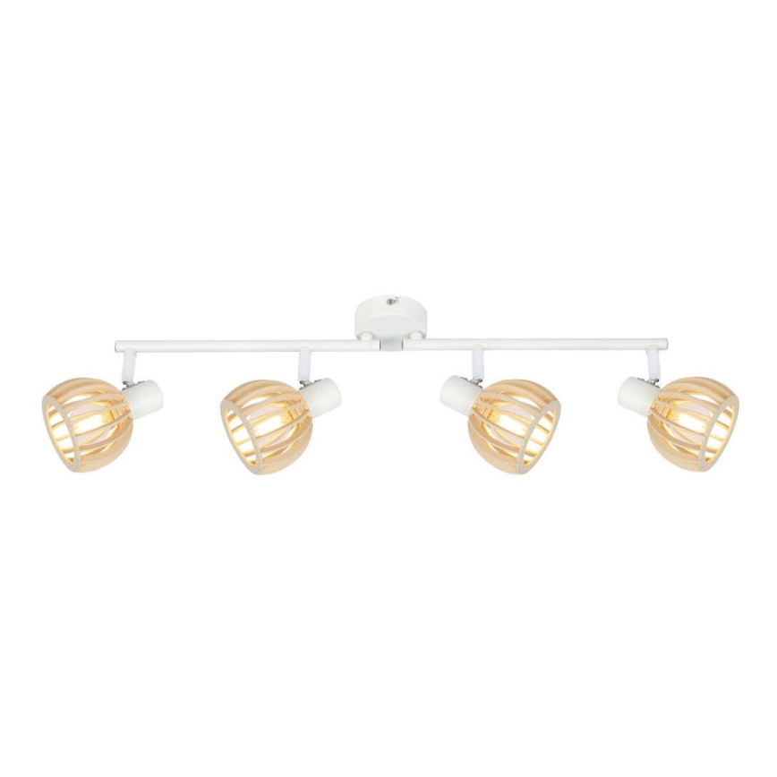 Spotlight ATARRI 4xE14/25W/230V vit/beige