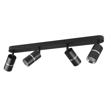 Spotlight BAMBOO 4xGU10/10W/230V svart