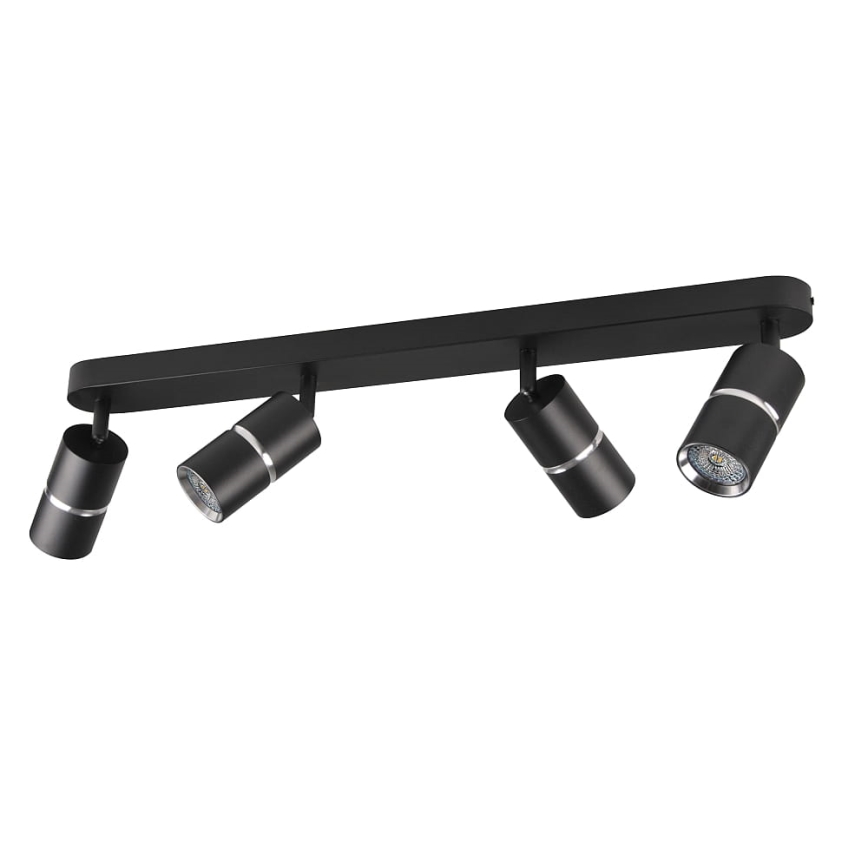 Spotlight BAMBOO 4xGU10/10W/230V svart