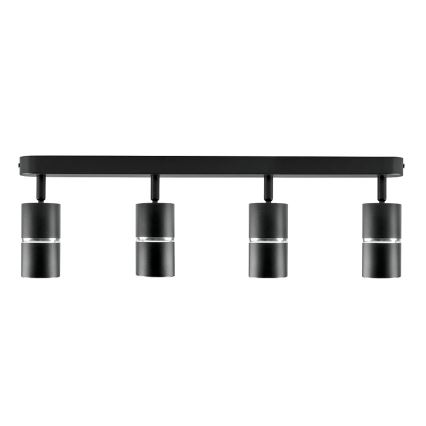 Spotlight BAMBOO 4xGU10/10W/230V svart