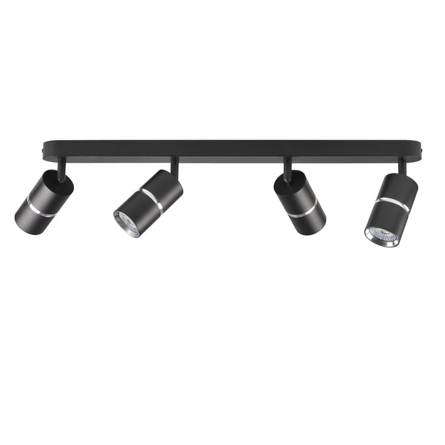 Spotlight BAMBOO 4xGU10/10W/230V svart