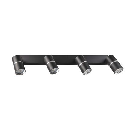 Spotlight BAMBOO 4xGU10/10W/230V svart