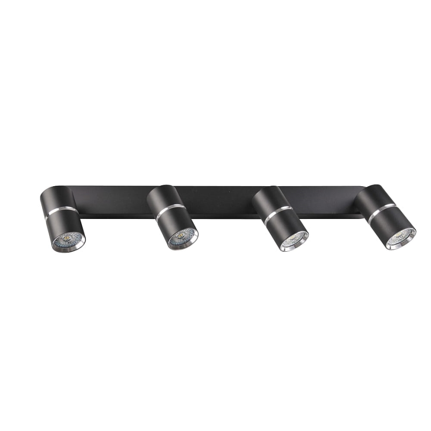 Spotlight BAMBOO 4xGU10/10W/230V svart