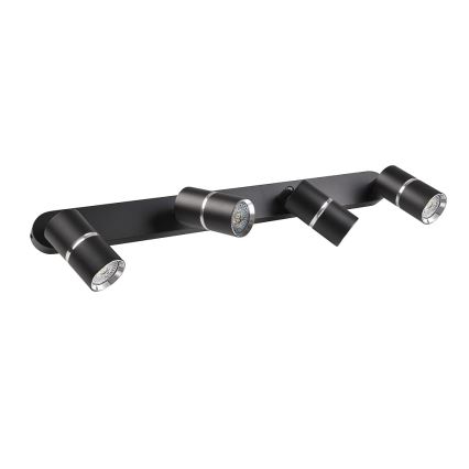 Spotlight BAMBOO 4xGU10/10W/230V svart