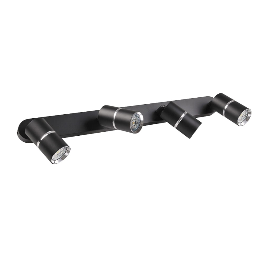 Spotlight BAMBOO 4xGU10/10W/230V svart