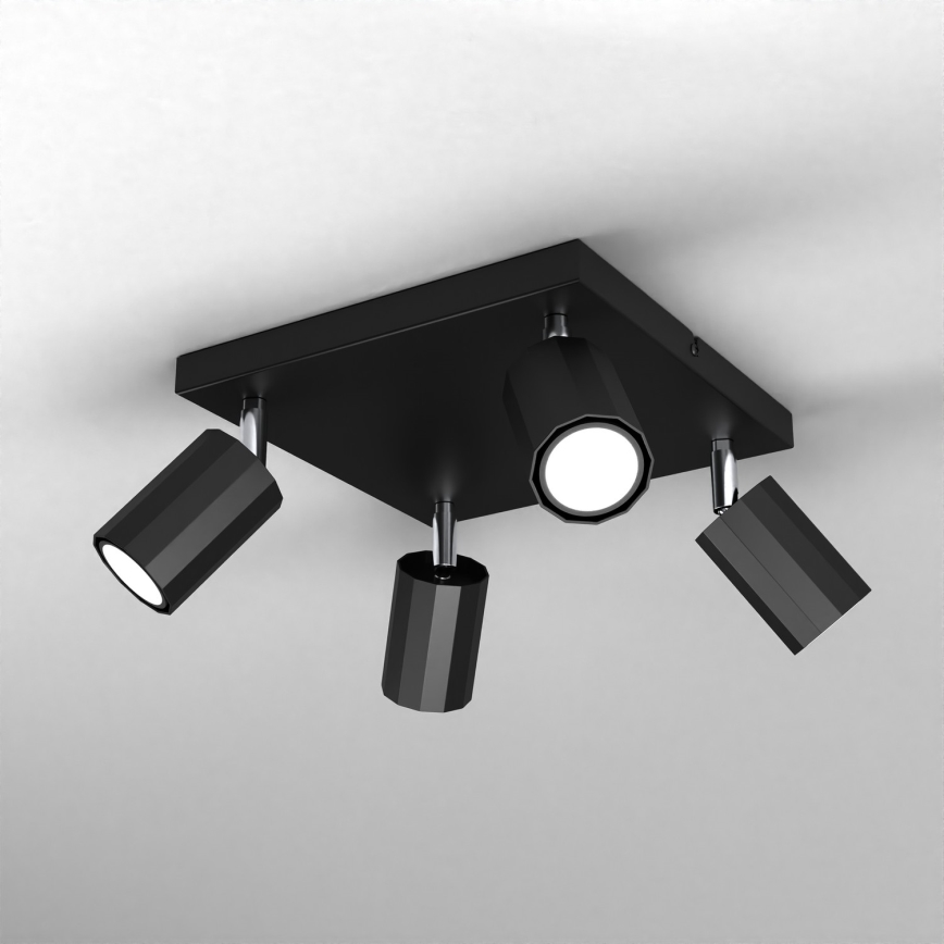 Spotlight BELLO 4xGU10/8W/230V svart