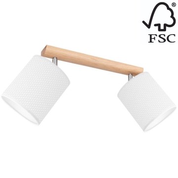 Spotlight BENITA 2xE27/25W/230V vit/ek – FSC certifierade