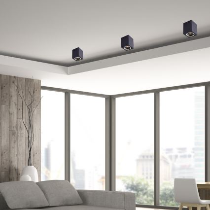 Spotlight  BIMA 1xGU10/25W/230V fyrkant  svart 