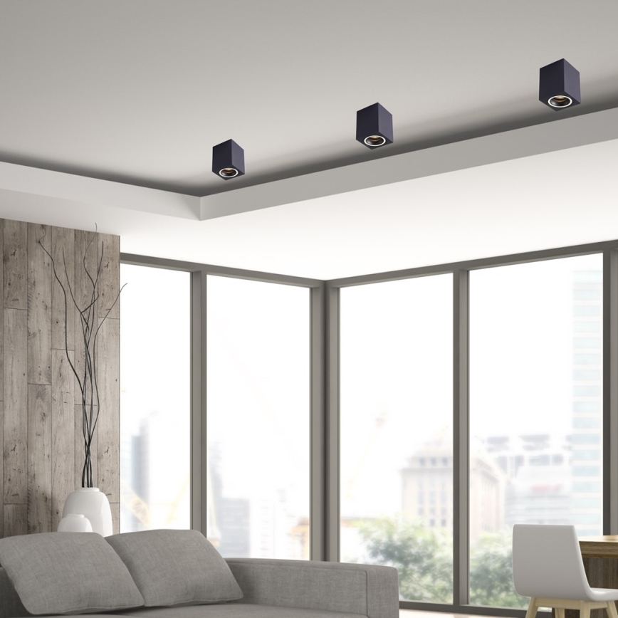 Spotlight  BIMA 1xGU10/25W/230V fyrkant  svart 