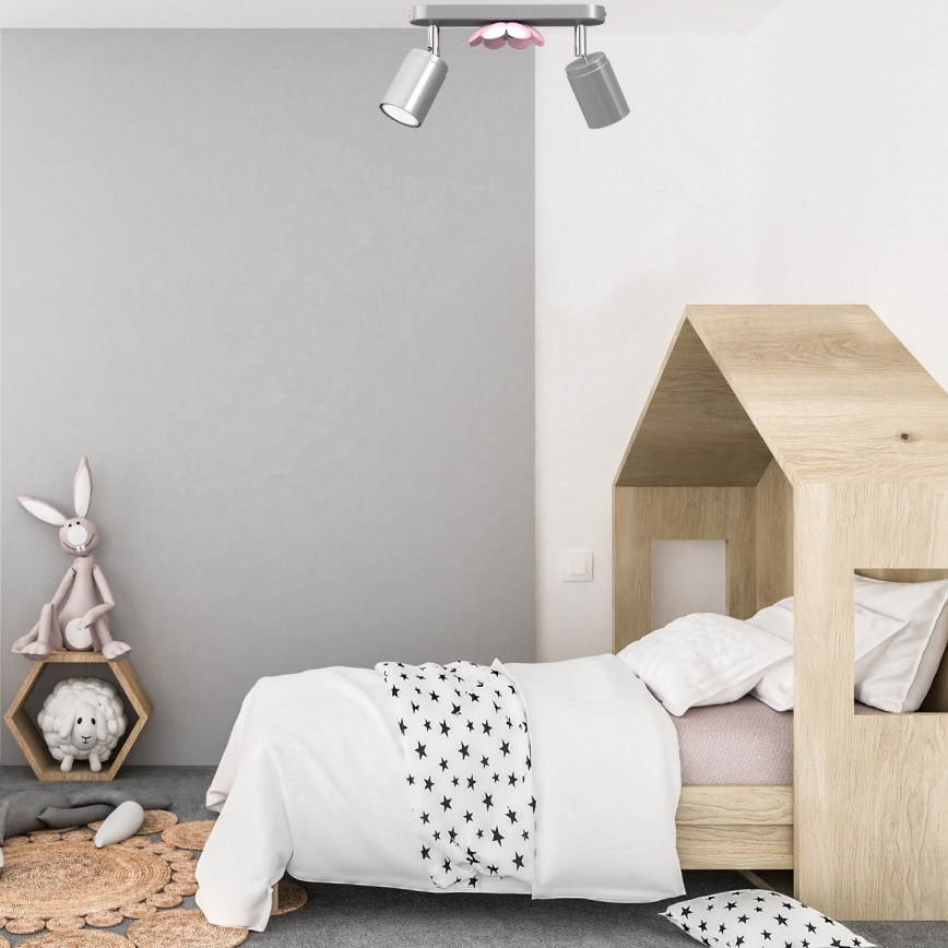 Spotlight BLOMMA 2xGU10/8W/230V matt krom