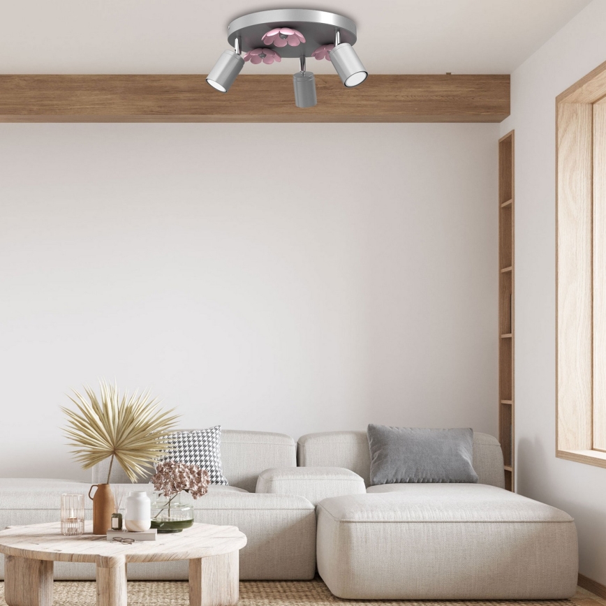 Spotlight BLOMMA 3xGU10/8W/230V matt krom