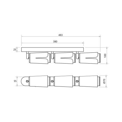 Spotlight BLOMMA 3xGU10/8W/230V vit