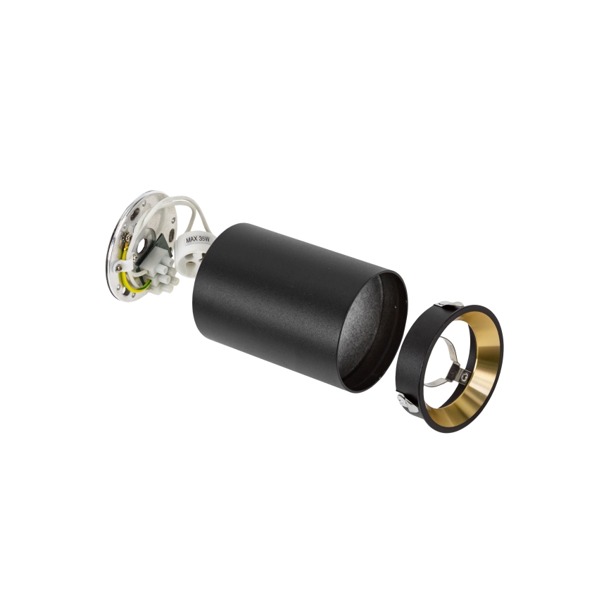 Spotlight CHLOE 1xGU10/35W/230V rund svart/guld
