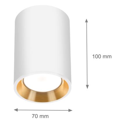 Spotlight CHLOE 1xGU10/35W/230V rund vit/guld