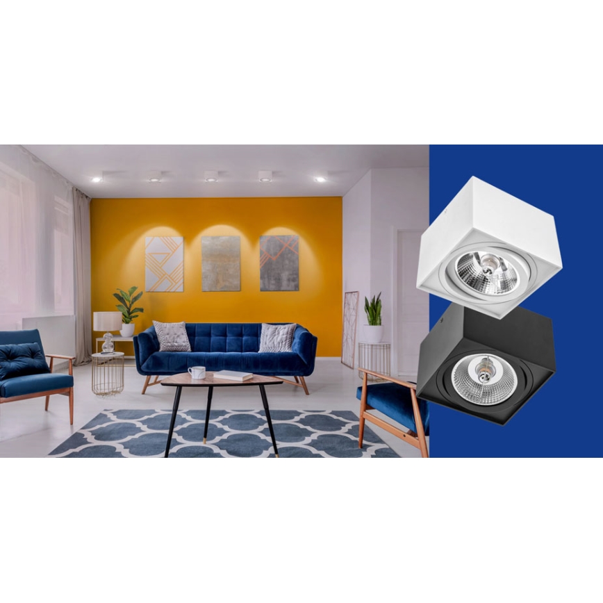 Spotlight CHLOE AR111 1xGU10/50W/230V vinklat svart