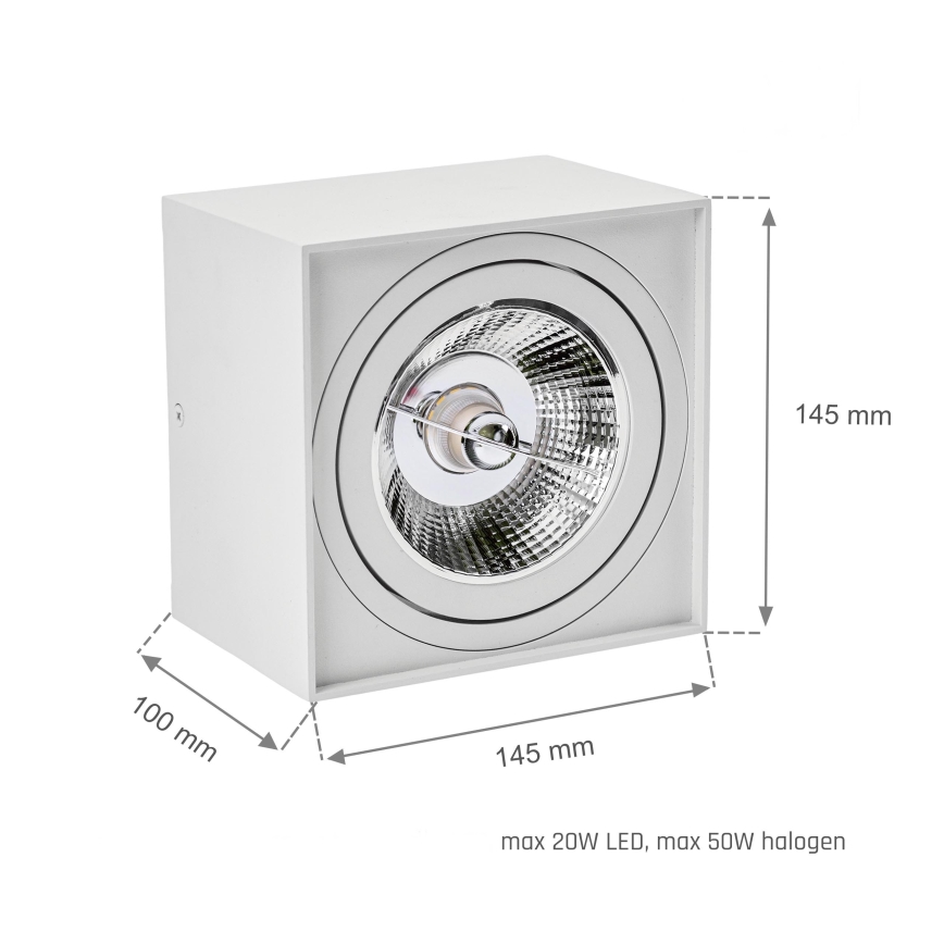 Spotlight CHLOE AR111 1xGU10/50W/230V vinklat vit
